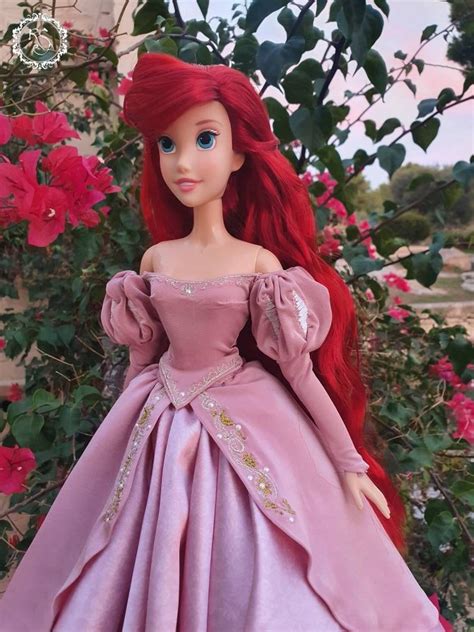 the little mermaid ariel pink dress|sister ariel doll pink crown blue dress.